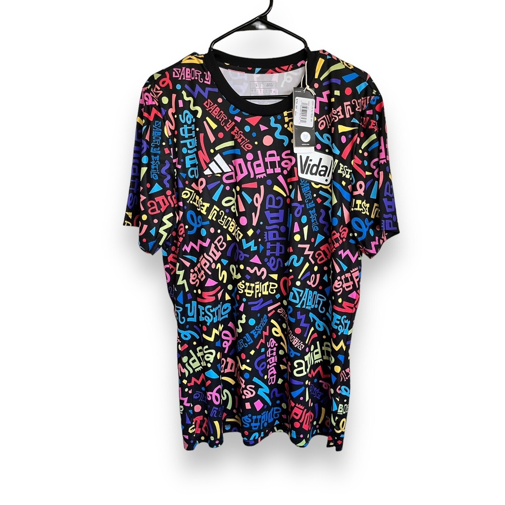 NWT! Promo Vida Adidas Hispanic Heritage Pre Match Game Soccer Jersey MLS Sz L